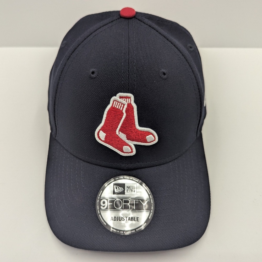 New Era 9FORTY Boston Red Sox Hat Navy MLB Adjustable Hook Loop Baseball Cap - Picture 7 of 11